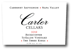 Carter Cellars Beckstoffer To Kalon 'The Three Kings' 2019 Label